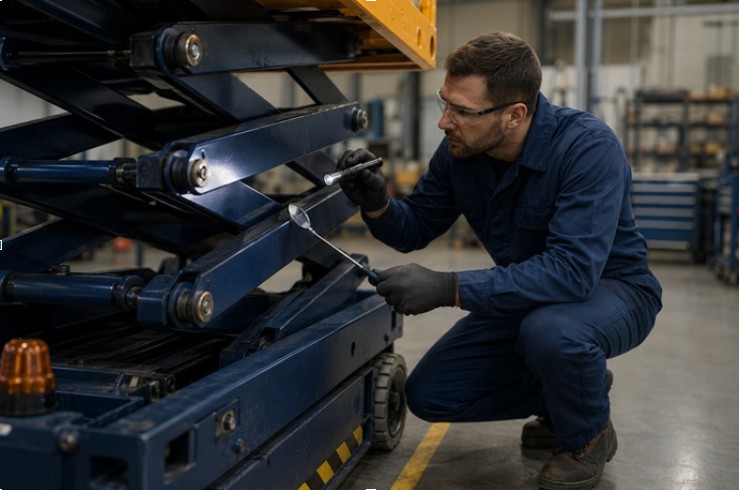 What Does a Monthly Scissor Lift Service Inspection Include